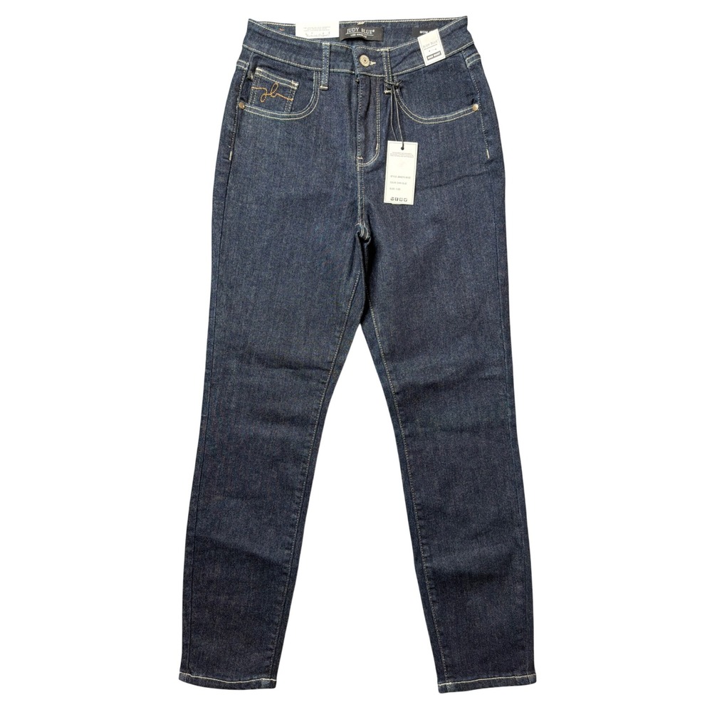 Judy Blue Mom Jean Womens 1/25 JB88273 DK-CO Dark Blue High Waist NEW